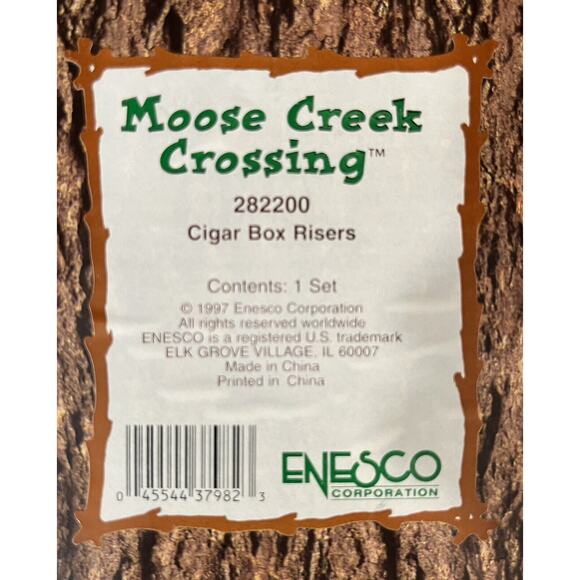Enesco Moose Creek Crossing Set of 3 Cigar Box Risers 1997 #282200 - Picture 10 of 10